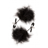 Зажимы для сосков с пухом FEATHERED NIPPLE CLAMPS - Blush Novelties - купить с доставкой в Иркутске