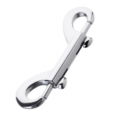 Серебристый двухсторонний карабин TOYFA Metal - ToyFa - купить с доставкой в Иркутске