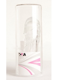 Прозрачная гелевая насадка с клиторальным отростком - 13 см. - Toyfa Basic - в Иркутске купить с доставкой