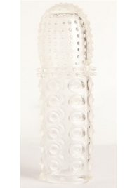 Прозрачная закрытая гелевая насадка - 13,5 см. - Toyfa Basic - в Иркутске купить с доставкой