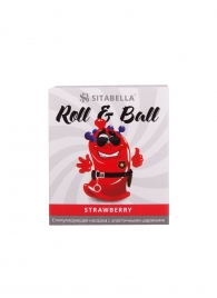 Стимулирующий презерватив-насадка Roll   Ball Strawberry - Sitabella - купить с доставкой в Иркутске