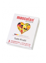 Жёлтые презервативы Masculan Ultra Tutti-Frutti с фруктовым ароматом - 3 шт. - Masculan - купить с доставкой в Иркутске