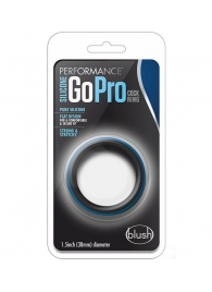 Черно-синее эрекционное кольцо Silicone Go Pro Cock Ring - Blush Novelties - в Иркутске купить с доставкой