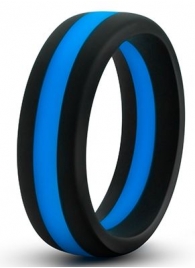 Черно-синее эрекционное кольцо Silicone Go Pro Cock Ring - Blush Novelties - в Иркутске купить с доставкой