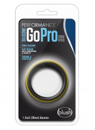 Черно-желтое силиконовое эрекционное кольцо Silicone Go Pro Cock Ring - Blush Novelties - в Иркутске купить с доставкой