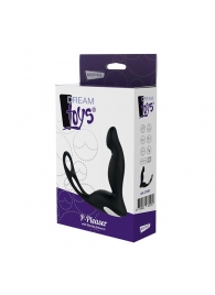 Черный вибромассажер простаты P-PLEASER W ERECTION ENHANCE - Dream Toys - в Иркутске купить с доставкой