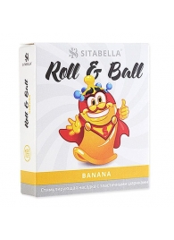 Стимулирующий презерватив-насадка Roll   Ball Banana - Sitabella - купить с доставкой в Иркутске