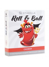 Стимулирующий презерватив-насадка Roll   Ball Cherry - Sitabella - купить с доставкой в Иркутске