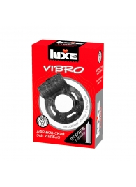 Чёрное эрекционное виброкольцо Luxe VIBRO  Африканский Эль Дьябло  + презерватив - Luxe - в Иркутске купить с доставкой