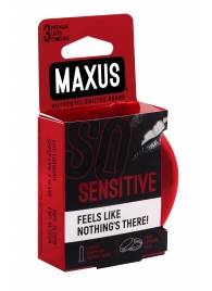 Ультратонкие презервативы в железном кейсе MAXUS Sensitive - 3 шт. - Maxus - купить с доставкой в Иркутске