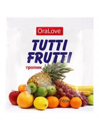 Пробник гель-смазки Tutti-frutti со вкусом тропических фруктов - 4 гр. - Биоритм - купить с доставкой в Иркутске