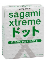 Презервативы Sagami Xtreme SUPER DOTS с точками - 3 шт. - Sagami - купить с доставкой в Иркутске