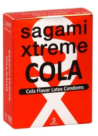 Ароматизированные презервативы Sagami Xtreme COLA - 3 шт. - Sagami - купить с доставкой в Иркутске