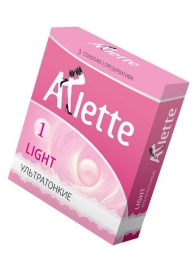 Ультратонкие презервативы Arlette Light - 3 шт. - Arlette - купить с доставкой в Иркутске