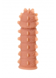 Телесная реалистичная насадка KOKOS Extreme Sleeve 04 с дополнительной стимуляцией - 12,7 см. - KOKOS - в Иркутске купить с доставкой Телесная реалистичная насадка KOKOS Extreme Sleeve 04 с дополнительной стимуляцией - 12,7 см. - KOKOS - в Иркутске купить с доставкой