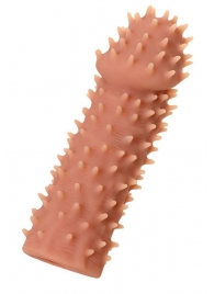 Телесная реалистичная насадка KOKOS Extreme Sleeve 07 с дополнительной стимуляцией - 12,7 см. - KOKOS - в Иркутске купить с доставкой