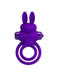 Фиолетовое эрекционное кольцо с вибростимуляцией клитора Vibrant Penis Ring III - Baile - в Иркутске купить с доставкой