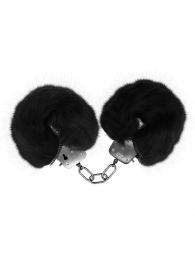 Черные меховые наручники Love с ключиками - Baile - купить с доставкой в Иркутске