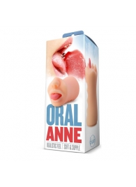 Телесный мастурбатор-ротик с язычком Oral Anne - Blush Novelties - в Иркутске купить с доставкой