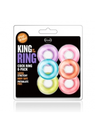 Набор из 6 эрекционных колец King of the Ring - Blush Novelties - в Иркутске купить с доставкой