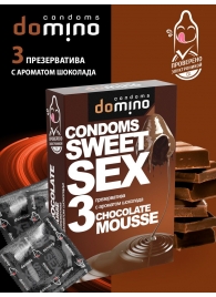 Презервативы для орального секса DOMINO Sweet Sex с ароматом шоколадного мусса - 3 шт. - Domino - купить с доставкой в Иркутске