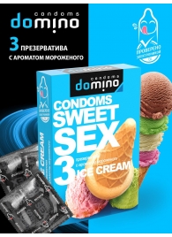 Презервативы для орального секса DOMINO Sweet Sex с ароматом мороженого - 3 шт. - Domino - купить с доставкой в Иркутске