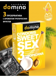 Презервативы для орального секса DOMINO Sweet Sex с ароматом тропических фруктов - 3 шт. - Domino - купить с доставкой в Иркутске