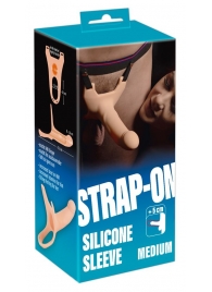 Силиконовый полый страпон на ремнях Silicone Strap-on - 16 см. - Orion - купить с доставкой в Иркутске