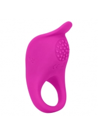 Ярко-розовое эрекционное виброкольцо Silicone Rechargeable Teasing Enhancer - California Exotic Novelties - в Иркутске купить с доставкой