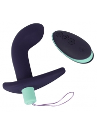 Темно-фиолетовый вибростимулятор простаты с пультом ДУ Remote Controlled Prostate Plug - Orion - в Иркутске купить с доставкой