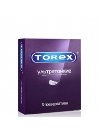 Презервативы Torex  Ультратонкие  - 3 шт. - Torex - купить с доставкой в Иркутске