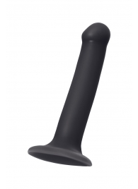 Черный фаллос на присоске Silicone Bendable Dildo M - 18 см. - Strap-on-me - купить с доставкой в Иркутске