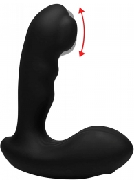 Черный стимулятор простаты Alpha-Pro 7X P-Milker Silicone Prostate Stimulator with Milking Bead - XR Brands - в Иркутске купить с доставкой