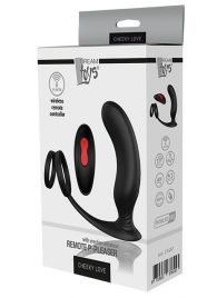 Черный массажер простаты REMOTE P-PLEASER - Dream Toys - в Иркутске купить с доставкой