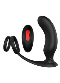 Черный массажер простаты REMOTE P-PLEASER - Dream Toys - в Иркутске купить с доставкой