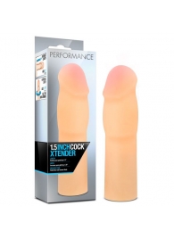 Телесная насадка-удлинитель на пенис PERFORMANCE 1.5INCH COCK XTENDER - 16 см. - Blush Novelties - в Иркутске купить с доставкой