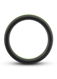 Черно-зеленое эрекционное кольцо Silicone Go Pro Cock Ring - Blush Novelties - в Иркутске купить с доставкой