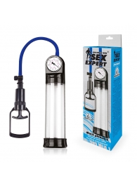 Прозрачная вакуумная помпа Sex Expert с манометром - Sex Expert - в Иркутске купить с доставкой