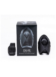 Темно-серый инновационный мужской осциллятор PULSE SOLO LUX с пультом ДУ - Hot Octopuss - в Иркутске купить с доставкой