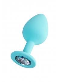 Мятная анальная втулка Brilliant с прозрачным кристаллом - 8 см. - ToyFa - купить с доставкой в Иркутске Мятная анальная втулка Brilliant с прозрачным кристаллом - 8 см. - ToyFa - купить с доставкой в Иркутске