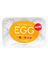 Набор из 6 мастурбаторов Tenga EGG Easy Beat с различным рельефом - Tenga - в Иркутске купить с доставкой