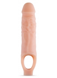 Телесный реалистичный фаллоудлинитель 9 Inch Silicone Cock Sheath Penis Extender - 22,86 см. - Blush Novelties - в Иркутске купить с доставкой