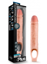 Телесный реалистичный фаллоудлинитель 10 Inch Silicone Cock Sheath Penis Extender - 25,4 см. - Blush Novelties - в Иркутске купить с доставкой