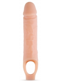 Телесный реалистичный фаллоудлинитель 10 Inch Silicone Cock Sheath Penis Extender - 25,4 см. - Blush Novelties - в Иркутске купить с доставкой