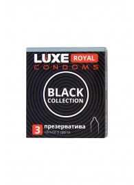 Черные презервативы LUXE Royal Black Collection - 3 шт. - Luxe - купить с доставкой в Иркутске