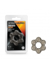 Дымчатое эрекционное кольцо Stay Hard Thick Bead Cock Ring - Blush Novelties - в Иркутске купить с доставкой