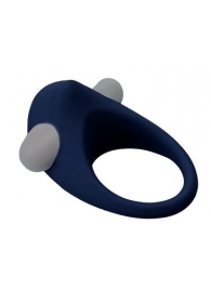 Гладкое синее эрекционное виброкольцо STIMU RING - Dream Toys - в Иркутске купить с доставкой