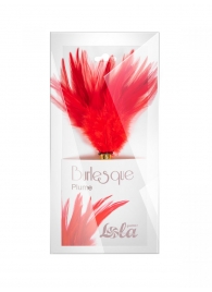 Красный перьевой тиклер Plume - 23 см. - Lola Lingerie - купить с доставкой в Иркутске