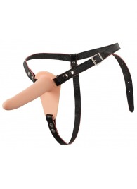 Телесный поясной страпон с вибрацией Vibrating Strap-On - 15,7 см. - Orion - купить с доставкой в Иркутске