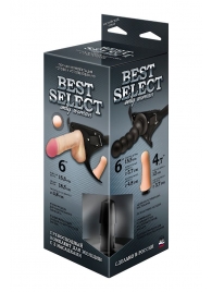 Черный пояс для женщин BEST SELECT с 3 насадками - LOVETOY (А-Полимер) - купить с доставкой в Иркутске